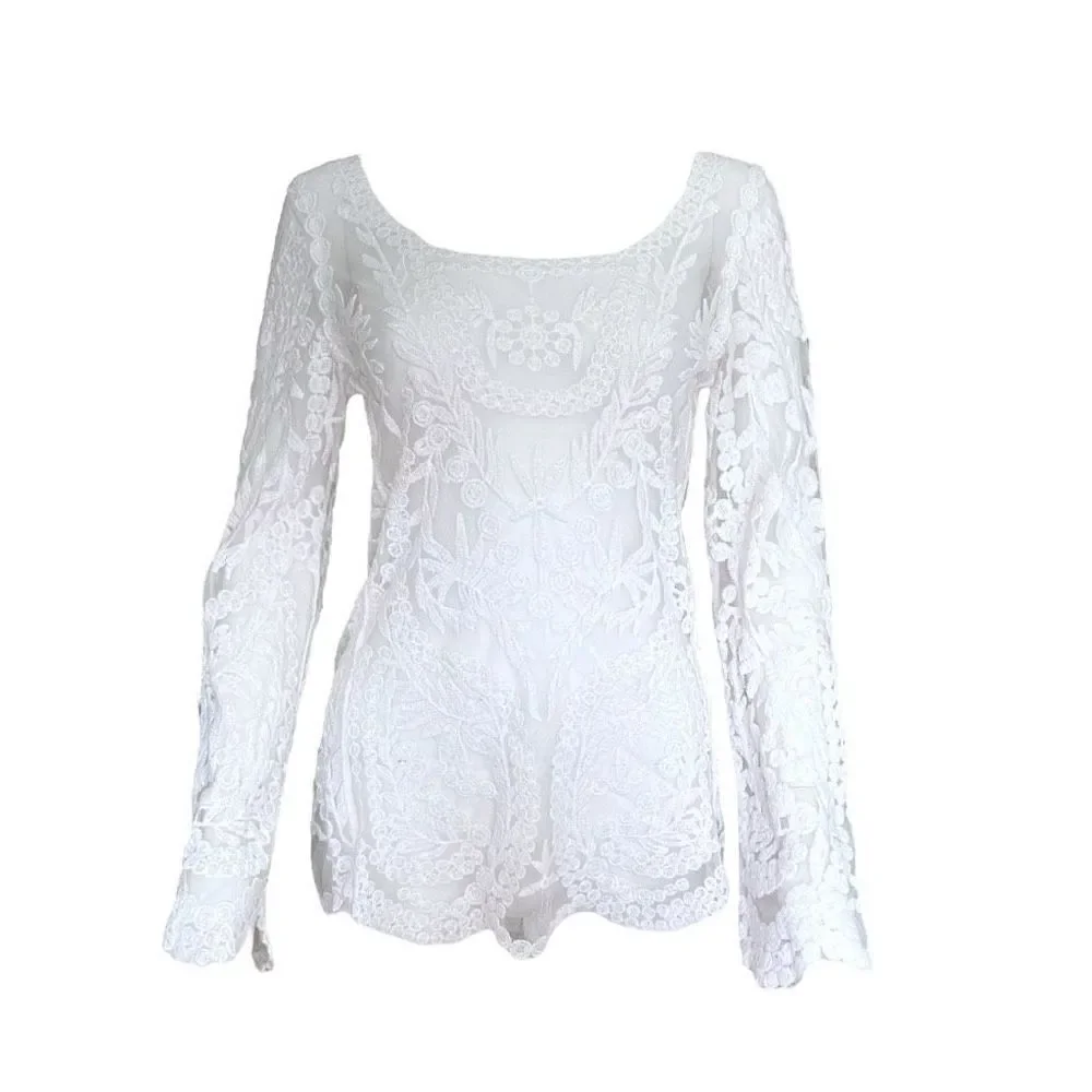 y2k fairy lace blouse
